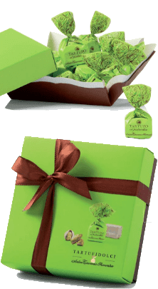 Tartufi al Pistacchio Geschenkpackung Antica Torroneria Piemontese