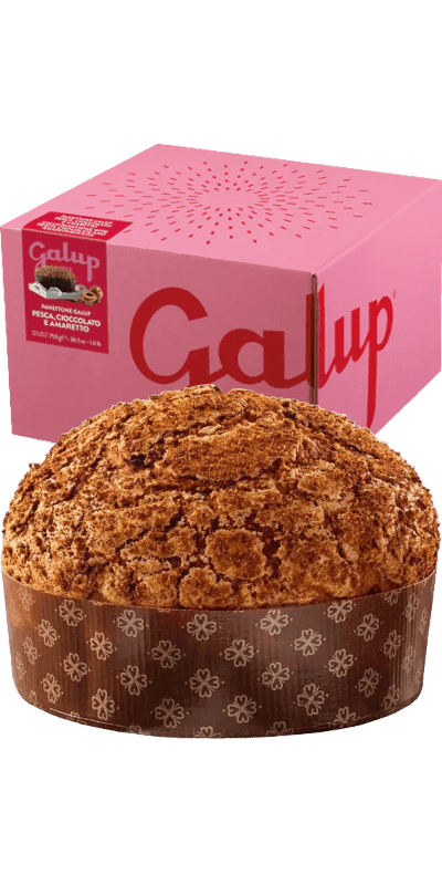 Galup Panettone Gran Galup Amaretto, Pfirsich und Schokolade 750g