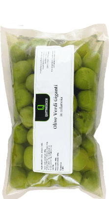 Quattrociocchi Olive Verdi Giganti in Salamoia - Grüne Riesen Oliven in Salzwasser 500g