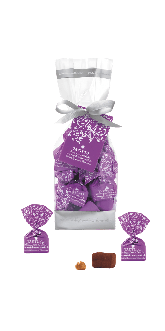Tartufi Milchschokolade und karam. Haselnüsse 200g - Antica Torroneria Piemontese