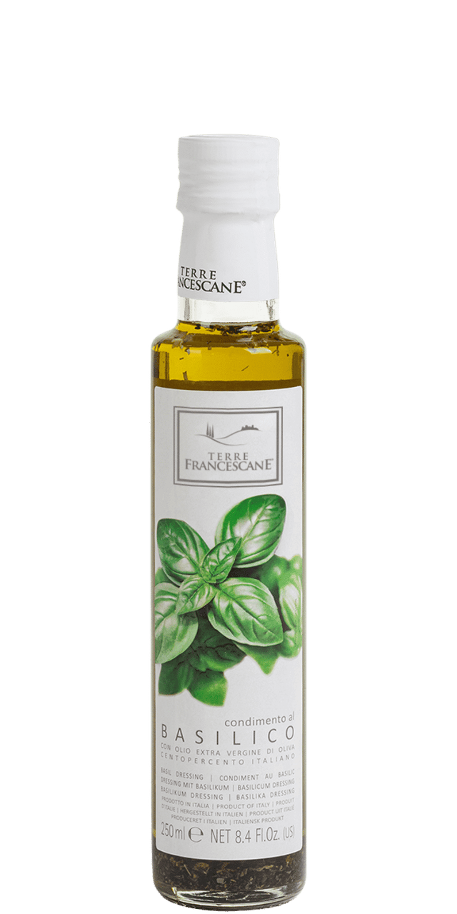 Terre Francescane Condimento al Basilico in Olio Extra Vergine di Oliva - Olivenöl mit Basilikum