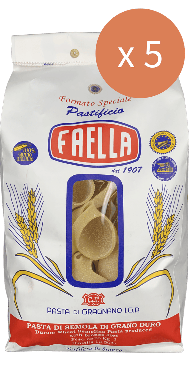 Lumaconi Sparpaket 5 x 1kg - Pastificio Faella Pasta di Gragnano IGP