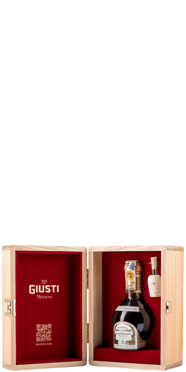 Aceto Balsamico Tradizionale Extravecchio DOP Holzbox - Giuseppe Giusti - 0,10 L