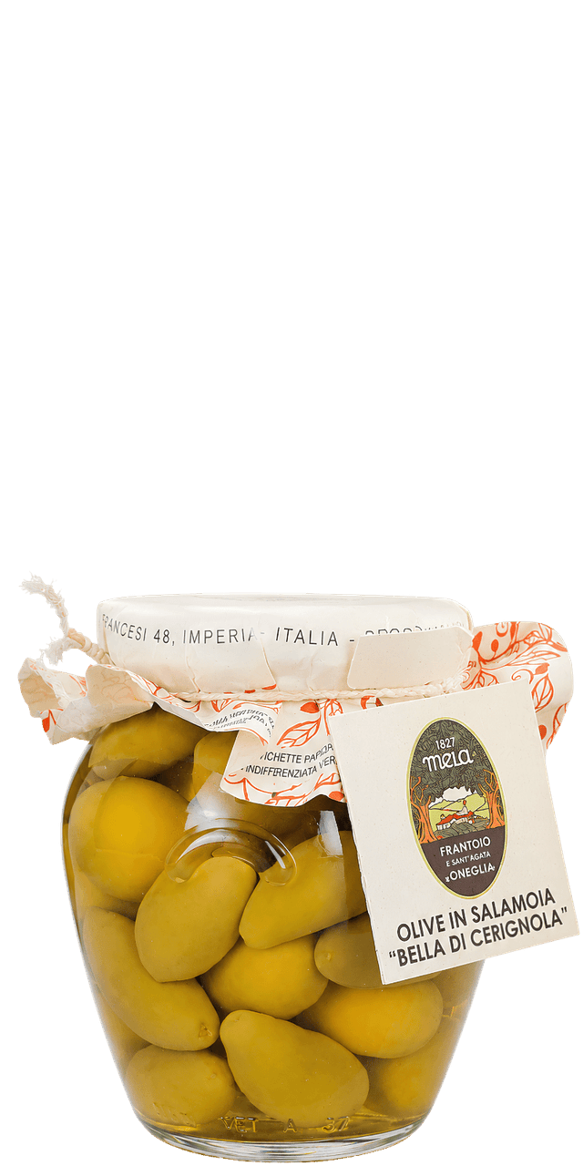 Frantoio di Sant'Agata D'Oneglia Olive in Salamoia "Bella di Cerignola" 290g - 290 g