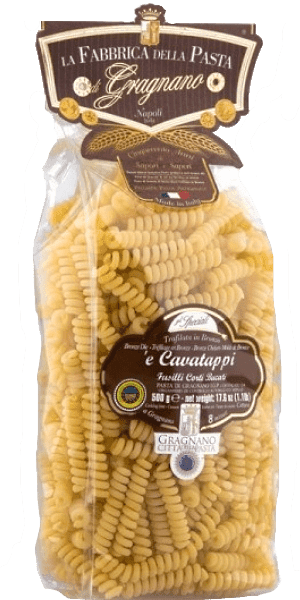 La Fabbrica della Pasta Pasta di Gragnano IGP é Cavatappi Fusilli Corti Bucati 500g - 500 g