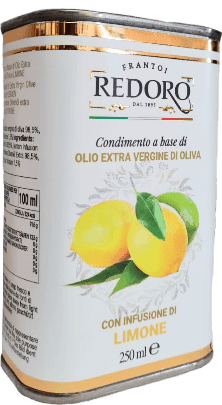 Frantoi Redoro Condimento a base di Olio Extra Vergine con Limone - mit Zitrone - 0,25 L