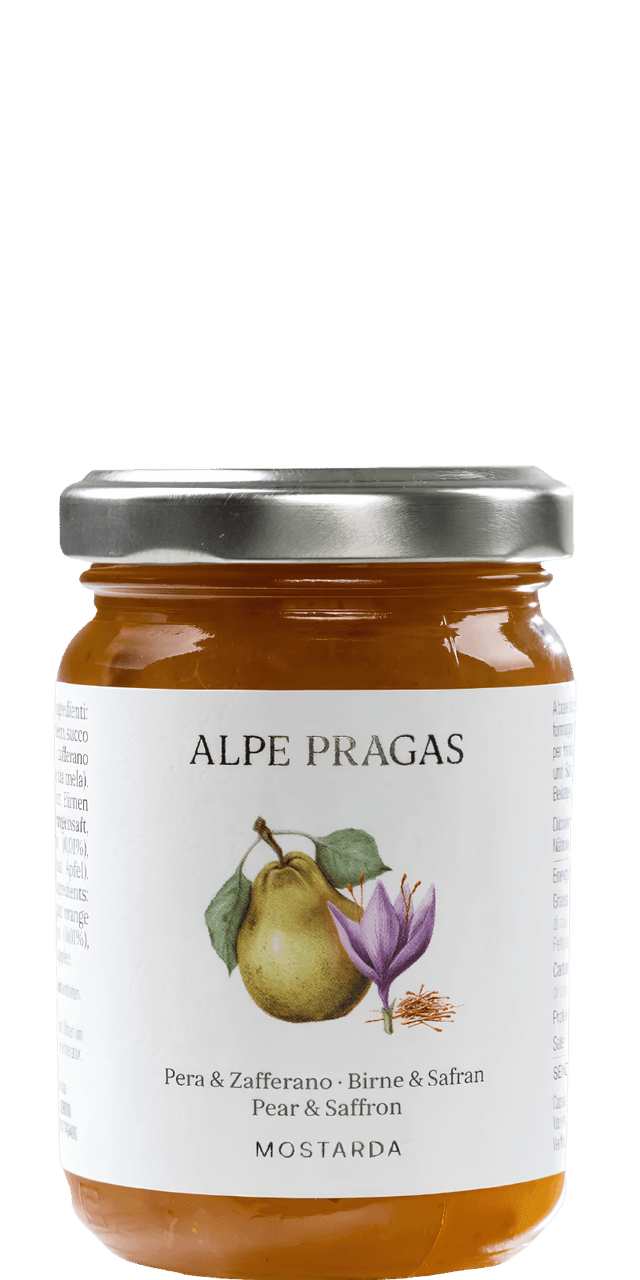 Pera e Zafferano Mostarda Alpe Pragas 160g - 160 g