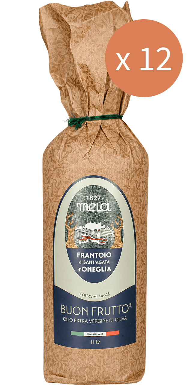 Confezione 12 x 1L Buon Frutto Olio EVO - Frantoio di Sant'Agata - 12 L