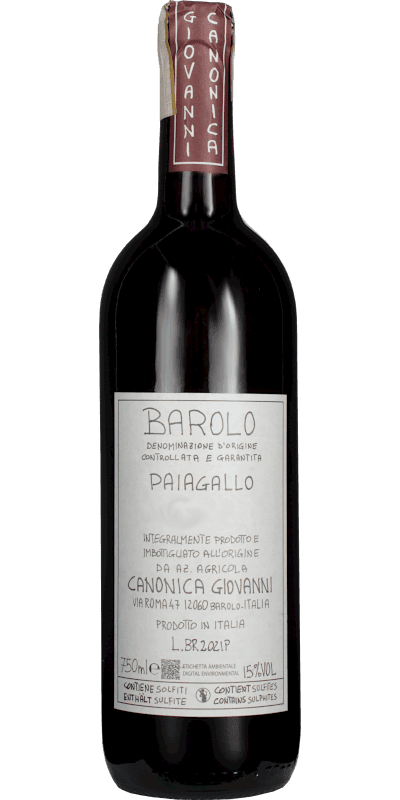 Barolo DOCG Paiagallo Canonica Giovanni Magnum - 0,75 L / 2021