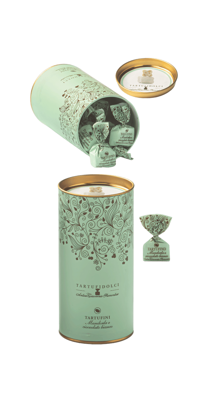 Tartufi dolci mandorle e ciocc. bianco 200g - Antica Torroneria Piemontese - 160 g