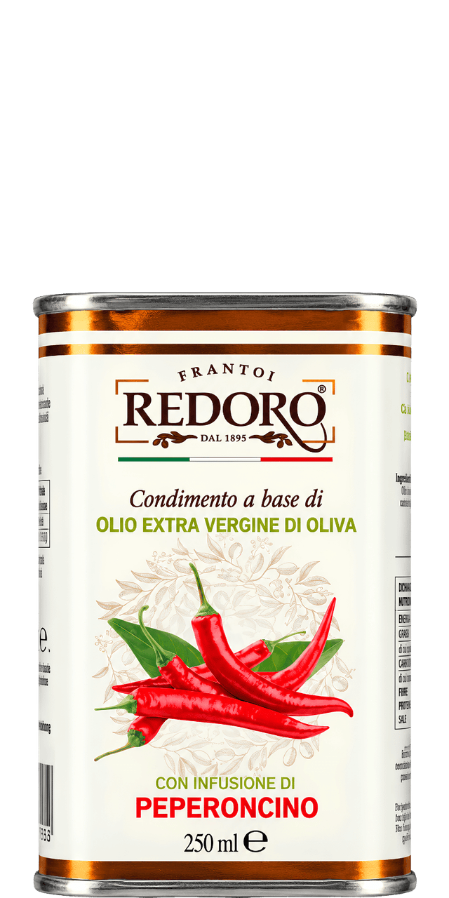 Frantoi Redoro Condimento a base di Olio Extra Vergine con Peperoncino - mit Chili - 0,25 L