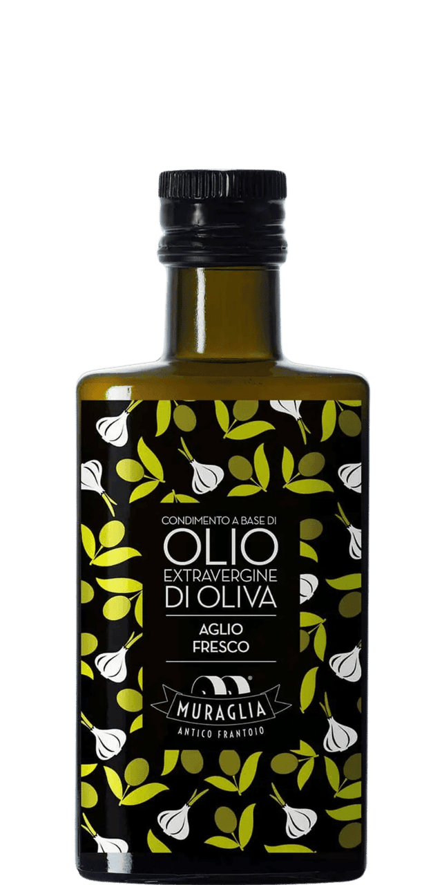 Frantoio Muraglia Olio Extra Vergine di Oliva da condimento aglio fresco - mit Knoblauch - 0,2 L