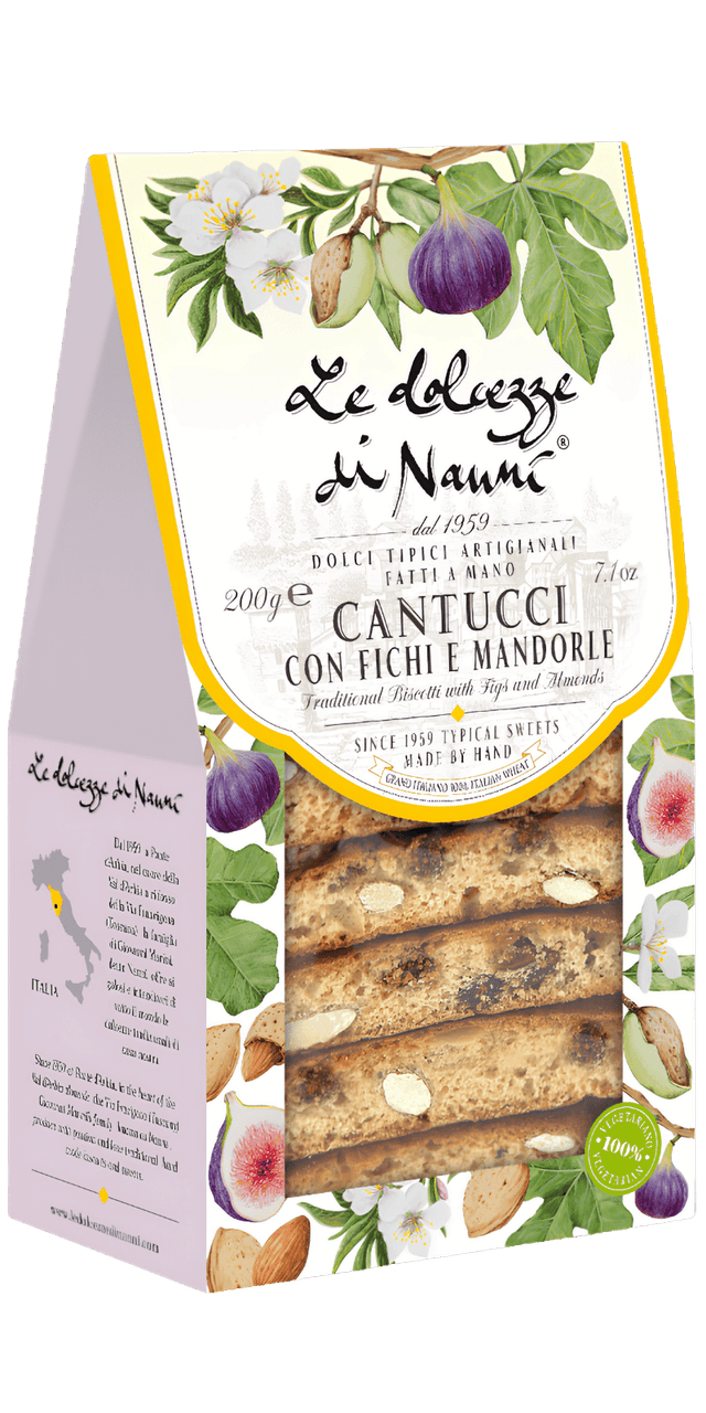 Cantucci Lunghi Fichi e Mandorle 200g - Le Dolcezze di Nanni