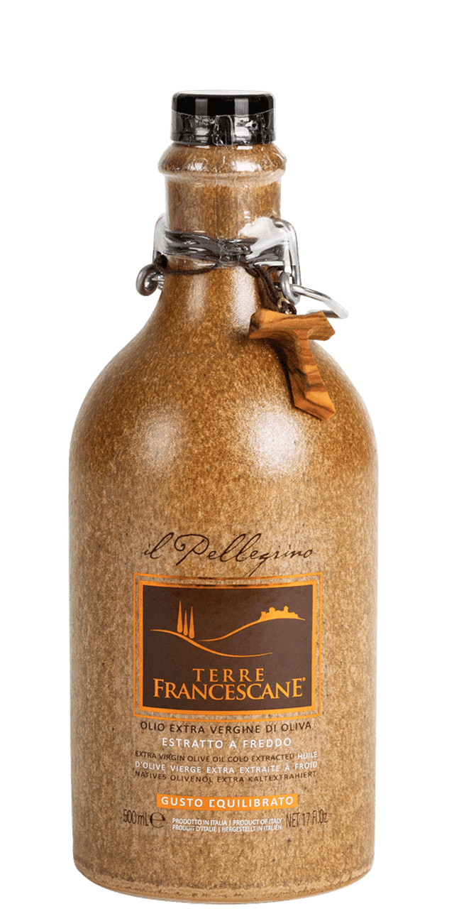 'Il Pellegrino' Olio Extra Vergine di Oliva Keramikflasche - Terre Francescane - 0,5 L