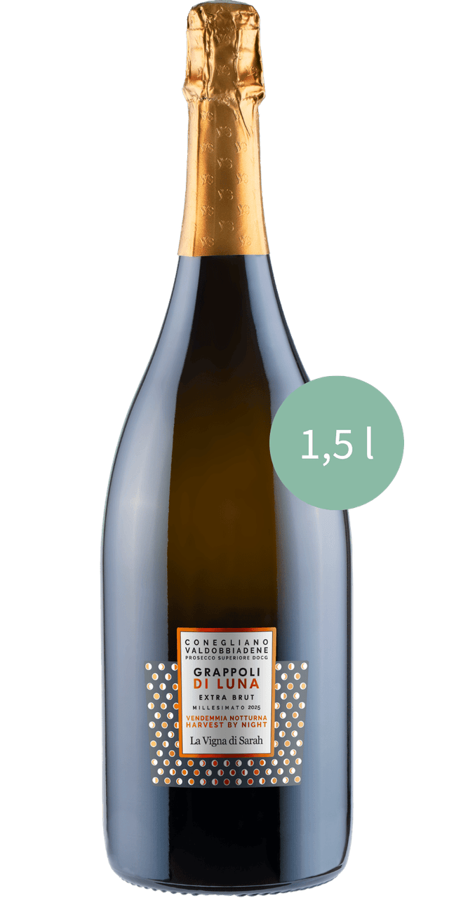 Grappoli di Luna Prosecco Superiore DOCG Extra Brut 1,5L Magnum- La Vigna di Sarah