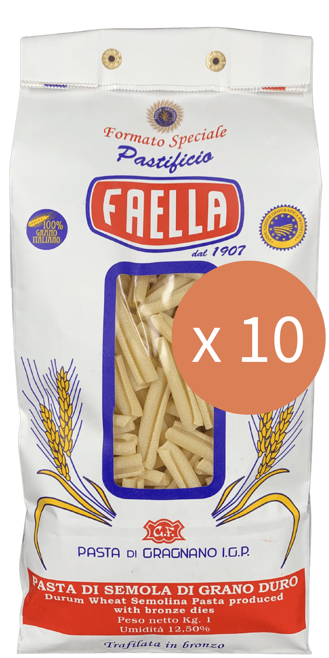 Caserecci Sparpaket 10 x 1kg - Pastificio Faella Pasta di Gragnano IGP