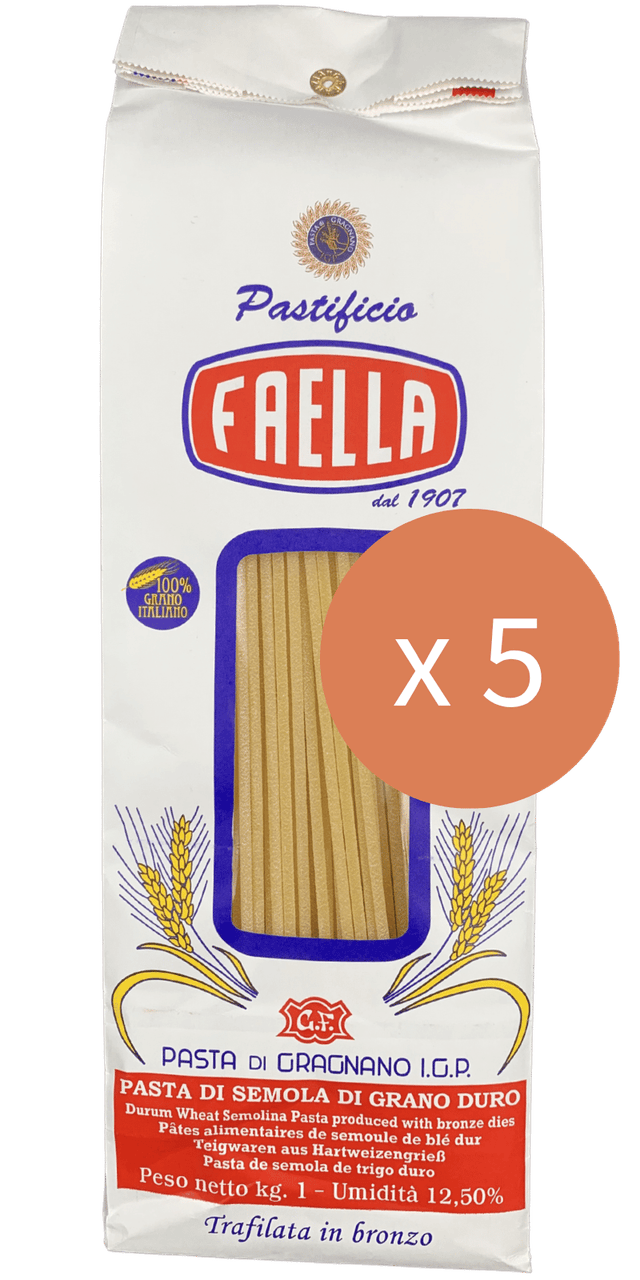 Spaghettoni Sparpaket 5 x 1kg - Pastificio Faella Pasta di Gragnano IGP