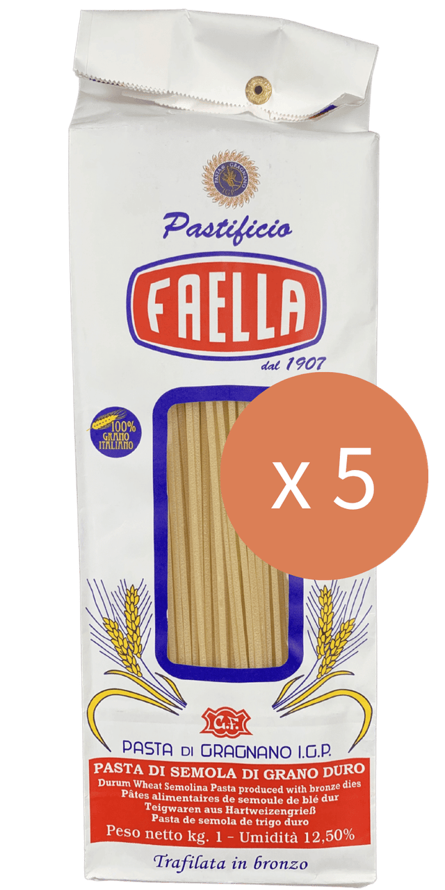 Spaghetti Sparpaket 5 x 1kg - Pastificio Faella Pasta di Gragnano IGP