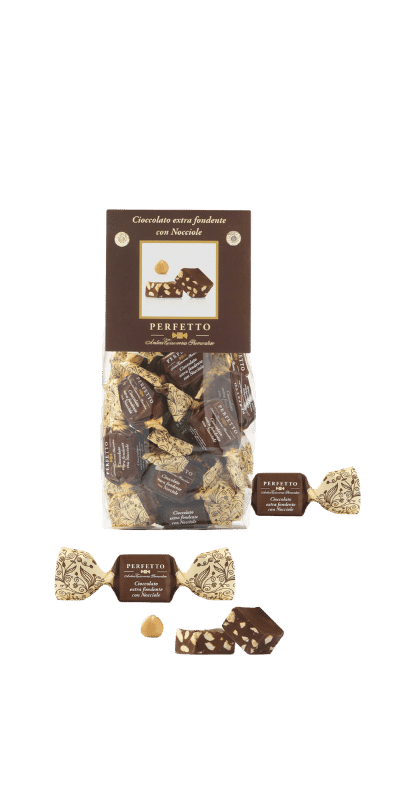 Perfetto Extra dunkle Schokolade mit Haselnüssen - Antica Torroneria Piemontese - 150 g