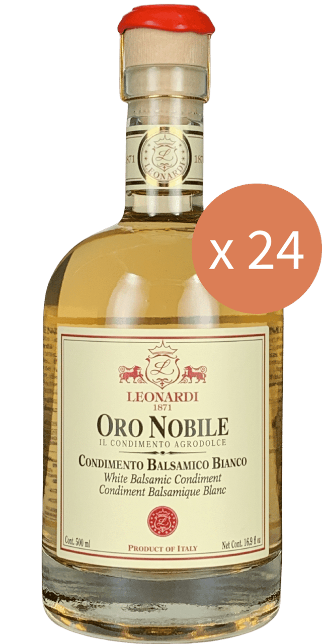 Conf. 24 bottiglie - Acetaia Leonardi Oro Nobile Condimento Balsamico Bianco 500ml