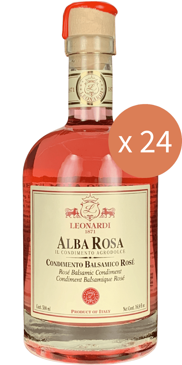 Conf. 24 bottiglie - Acetaia Leonardi Alba Rosa Condimento Balsamico Rosé