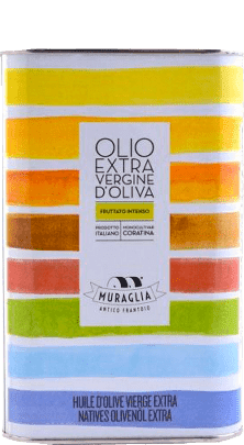 Olio Extra Vergine Fruttato Medio Lattina Arcobaleno Regenbogen Kanister Frantoio Muraglia 250ml - 1 L Olio Extra Vergine Fruttato Medio Lattina Arcobaleno Regenbogen Kanister Frantoio Muraglia 250ml - 1 L