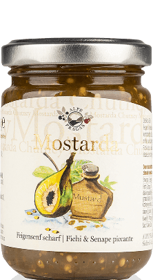 Feigensenf scharf Mostarda Alpe Pragas 160g Feigensenf scharf Mostarda Alpe Pragas 160g