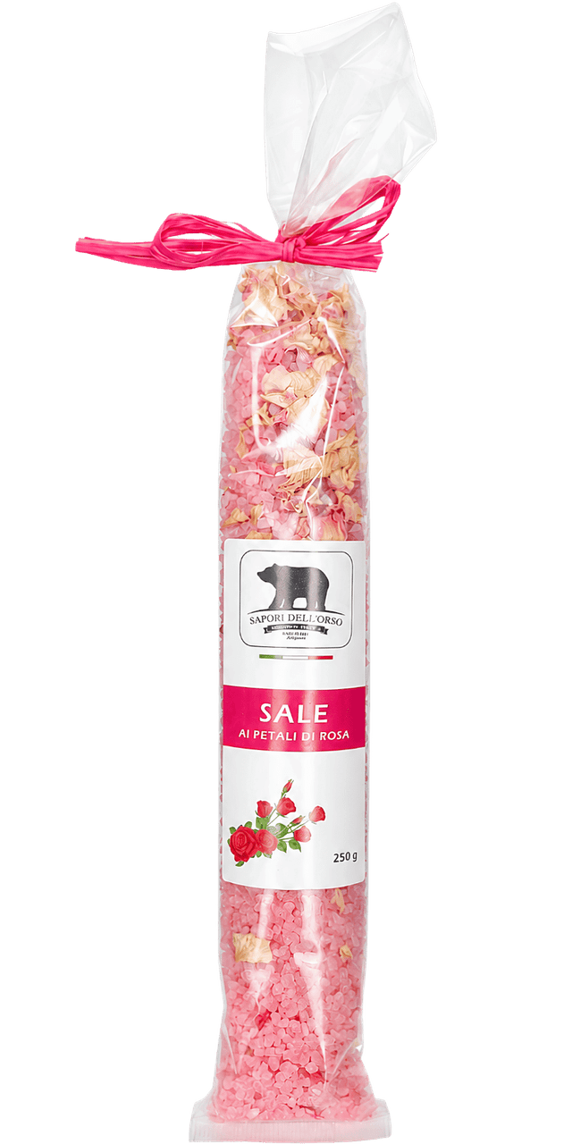 Sale ai Petali di Rosa Rosenblüten-Salz Sapori dell'Orso Sale ai Petali di Rosa Rosenblüten-Salz Sapori dell'Orso