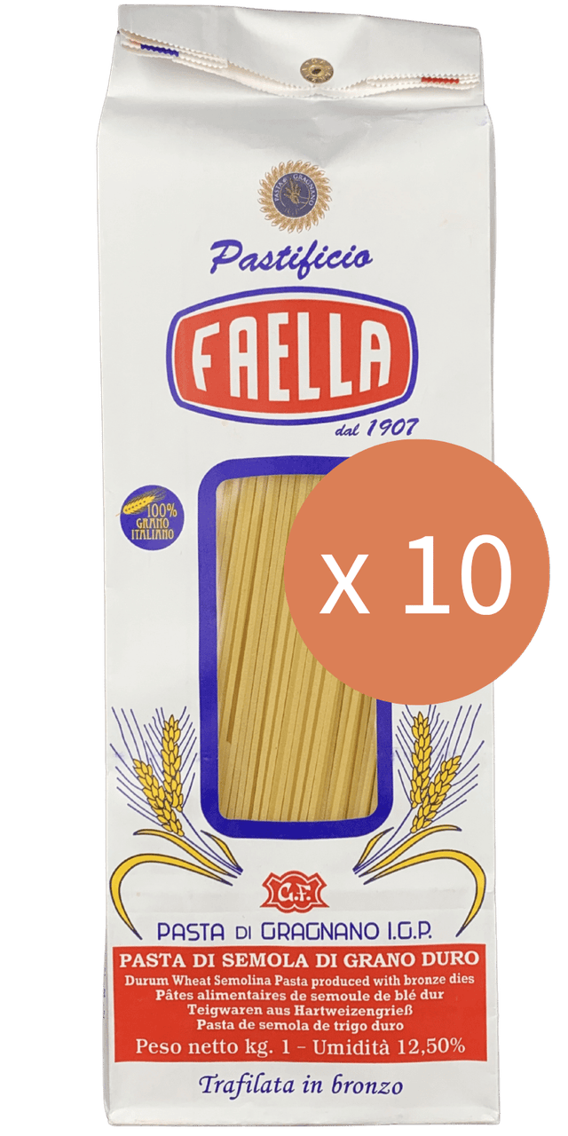 Spaghettini Sparpaket 10 x 1kg - Pastificio Faella Pasta di Gragnano IGP Spaghettini Sparpaket 10 x 1kg - Pastificio Faella Pasta di Gragnano IGP