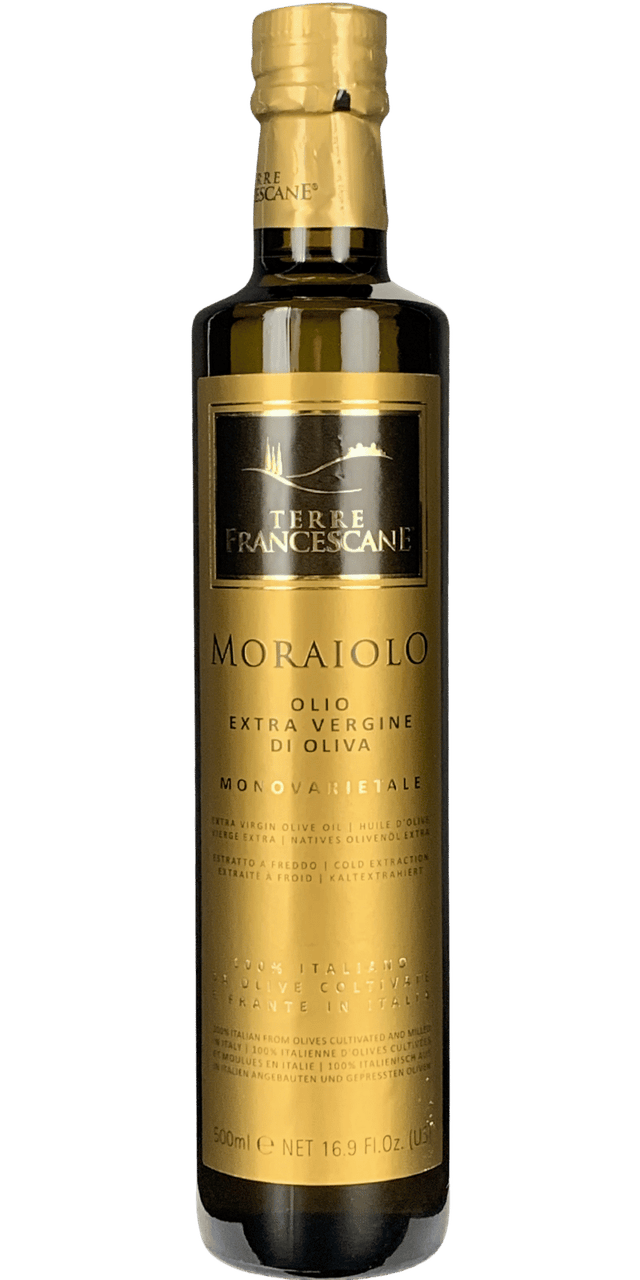 Monovarietale Moraiolo Olio EVO Italiano - Terre Francescane - 0,5 L Monovarietale Moraiolo Olio EVO Italiano - Terre Francescane - 0,5 L