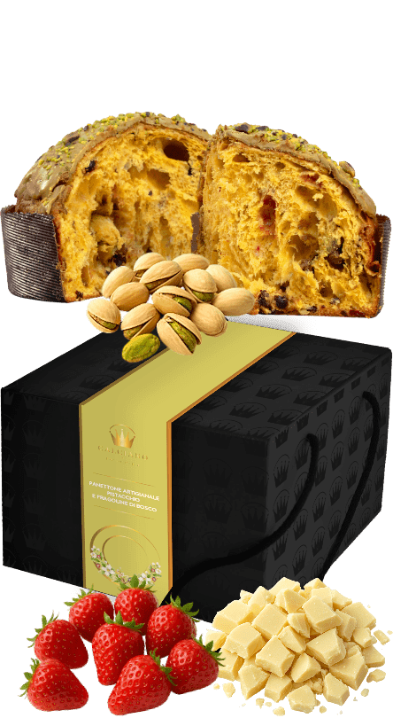 Panettone Pistazien und Erdbeeren Calciano 1kg - 1 kg Panettone Pistazien und Erdbeeren Calciano 1kg - 1 kg