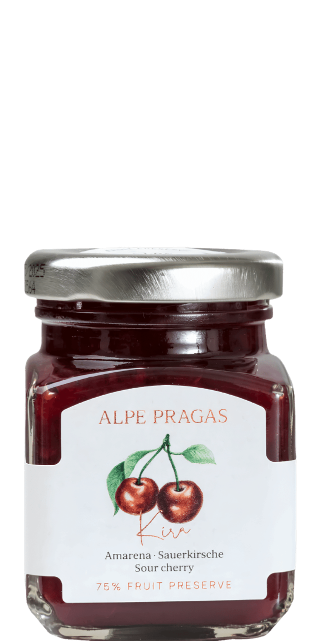 Kira Sauerkirsche Fruchtaufstrich Alpe Pragas 335g - 335 g Kira Sauerkirsche Fruchtaufstrich Alpe Pragas 335g - 335 g