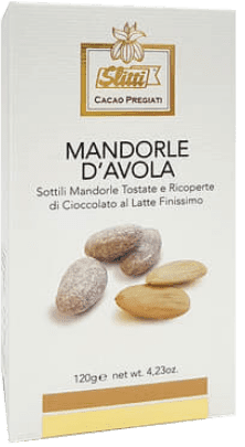Mandeln umhüllt von feinster Vollmilchschokolade Slitti - 120 g Mandeln umhüllt von feinster Vollmilchschokolade Slitti - 120 g
