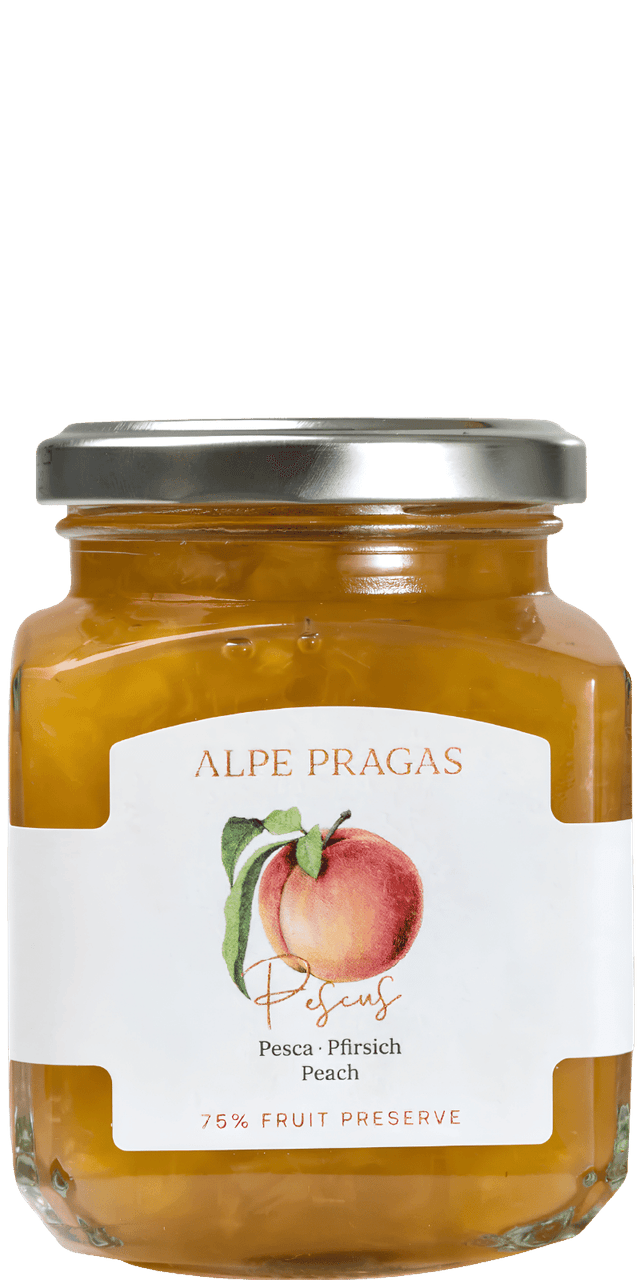 Pescus Fruchtaufstrich Pfirsich Alpe Pragas 335g - 335 g Pescus Fruchtaufstrich Pfirsich Alpe Pragas 335g - 335 g