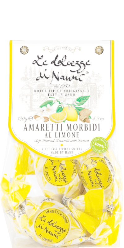 Amaretti Morbidi all'Arancia - Le Dolcezze dei Nanni - 120 g / Ohne Jahrgang Amaretti Morbidi all'Arancia - Le Dolcezze dei Nanni - 120 g / Ohne Jahrgang