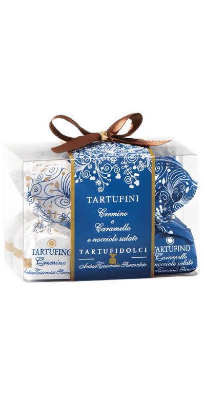 Tartufini Cremino e Caramello e Nocciole Salate 9stk - Antica Torroneria Piemontese - 63 g / Ohne Jahrgang Tartufini Cremino e Caramello e Nocciole Salate 9stk - Antica Torroneria Piemontese - 63 g / Ohne Jahrgang