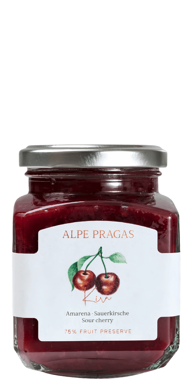 Kira Sauerkirsche Fruchtaufstrich Alpe Pragas 335g - 335 g Kira Sauerkirsche Fruchtaufstrich Alpe Pragas 335g - 335 g
