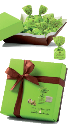Tartufi al Pistacchio Geschenkpackung Antica Torroneria Piemontese