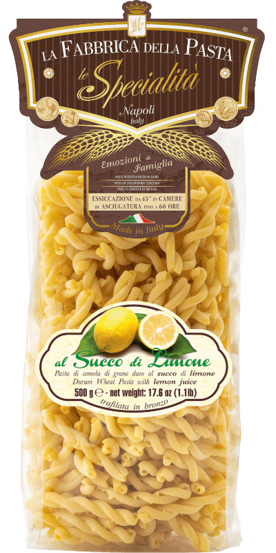 Riccioli al limone IGP La Fabbrica della Pasta Pasta di Gragnano