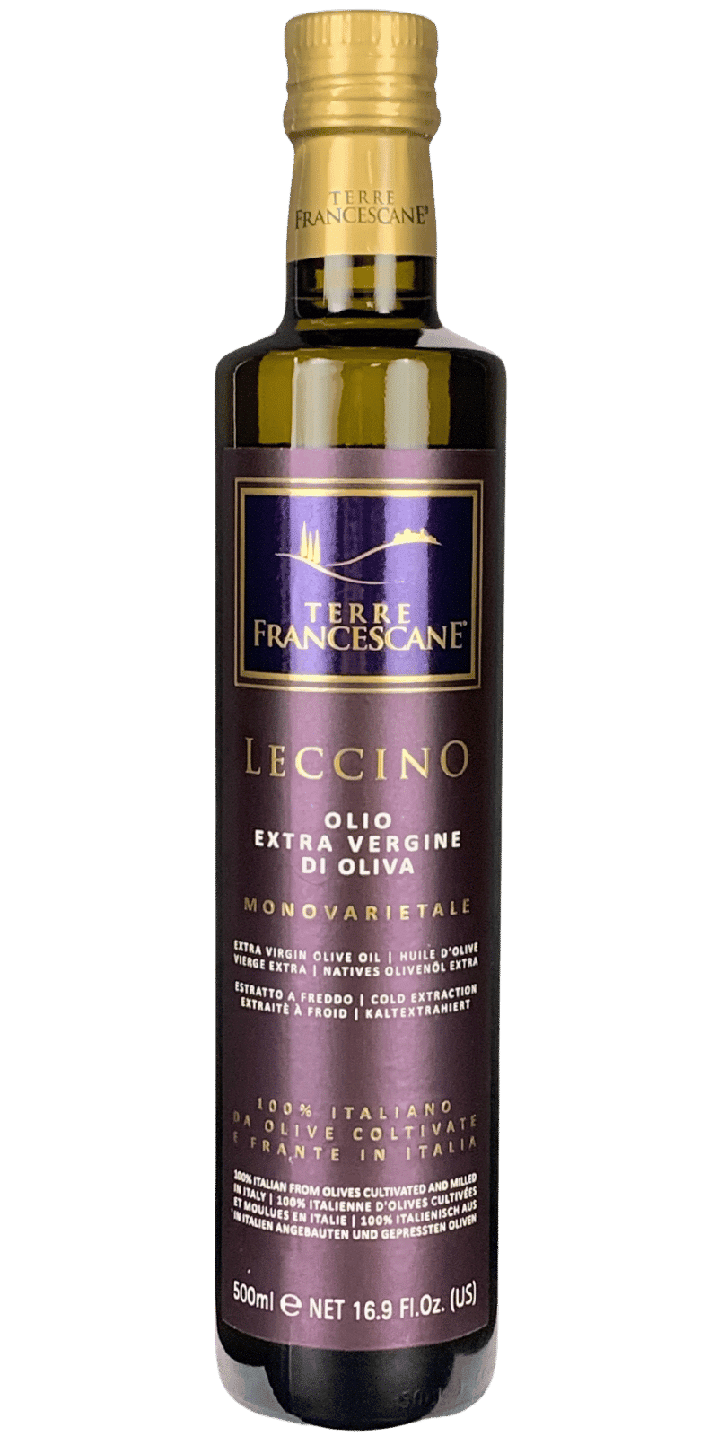 Monovarietale Leccino Olio EVO Italiano - Terre Francescane