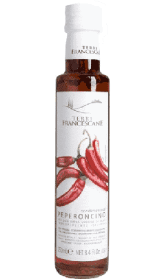 Terre Francescane Olio Extra Vergine di Oliva al Peperoncino - Olivenöl mit Chili Terre Francescane Olio Extra Vergine di Oliva al Peperoncino - Olivenöl mit Chili