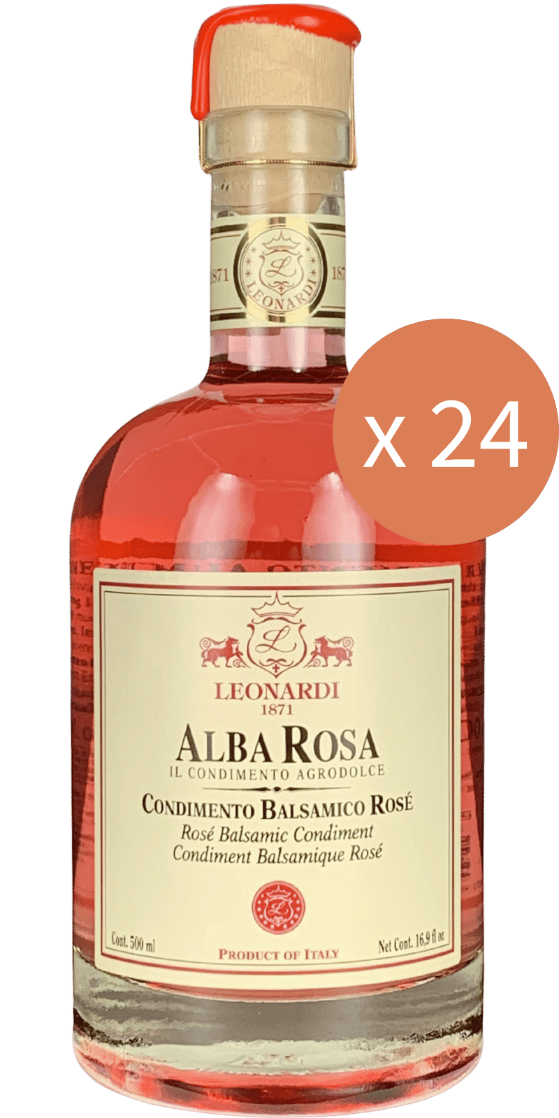 24er Sparpaket - Acetaia Leonardi Alba Rosa Condimento Balsamico Rosé 24er Sparpaket - Acetaia Leonardi Alba Rosa Condimento Balsamico Rosé