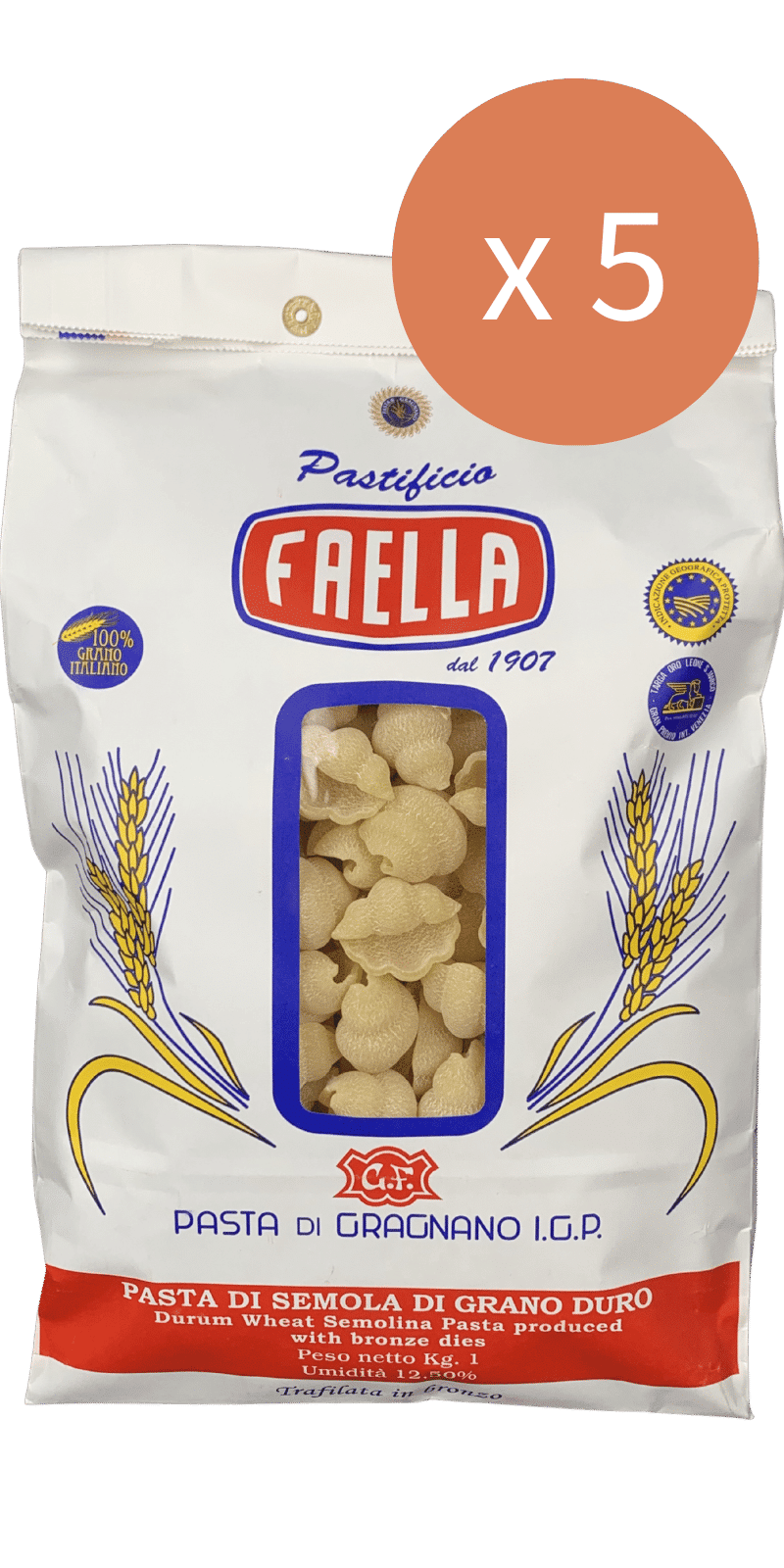 Gnocchi Sparpaket 5 x 1kg - Pastificio Faella Pasta di Gragnano IGP
