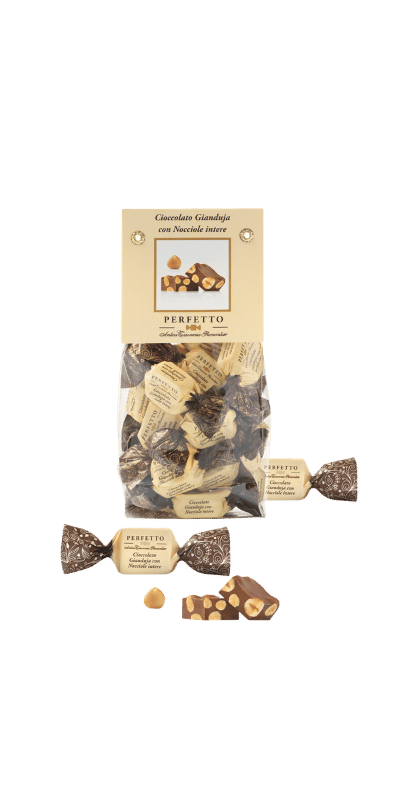 Perfetto Gianduia und ganze Haselnüsse - Antica Torroneria Piemontese - 150 g Perfetto Gianduia und ganze Haselnüsse - Antica Torroneria Piemontese - 150 g