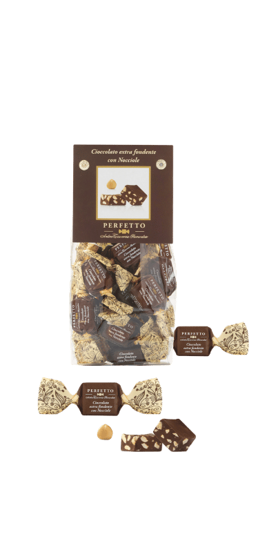 Perfetto Extra dunkle Schokolade mit Haselnüssen - Antica Torroneria Piemontese - 150 g Perfetto Extra dunkle Schokolade mit Haselnüssen - Antica Torroneria Piemontese - 150 g