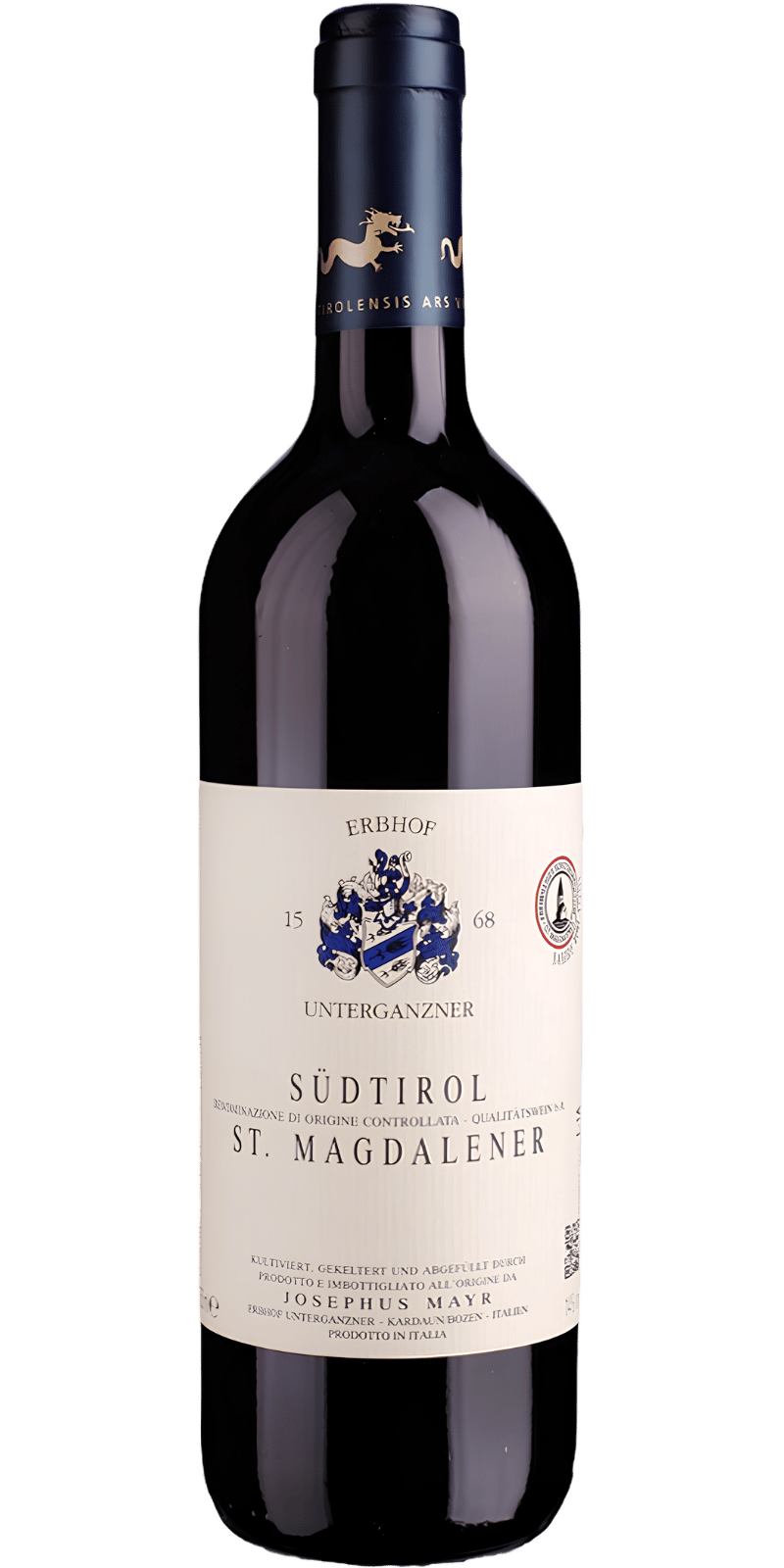 Südtiroler St. Magdalener DOC Josephus Mayr Erbhof Unterganzner - 0,75 L / 2024 Südtiroler St. Magdalener DOC Josephus Mayr Erbhof Unterganzner - 0,75 L / 2024