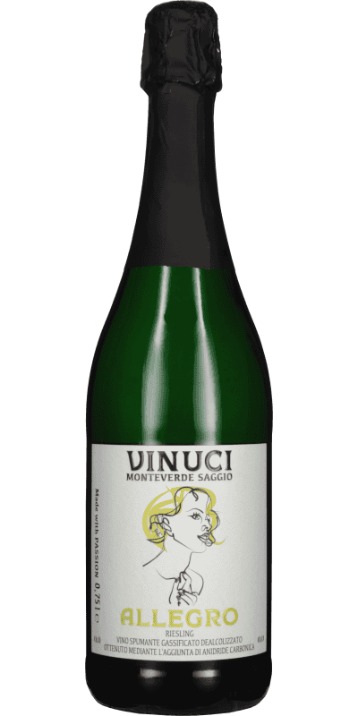 'Allegro' Sparkling Riesling Alcohol Free - Vinuci - 0,75 L / Jahrgang nicht bestätigt