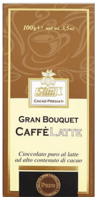 Caffe Latte Gran Bouquet Tavoletta di Cioccolato Slitti - 100 g Caffe Latte Gran Bouquet Tavoletta di Cioccolato Slitti - 100 g