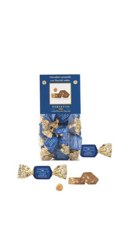 Perfetto Cioccolato caramello con Nocciole salate - Antica Torroneria Piemontese - 150 g / Ohne Jahrgang Perfetto Cioccolato caramello con Nocciole salate - Antica Torroneria Piemontese - 150 g / Ohne Jahrgang
