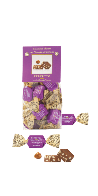 Perfetto Ciocc. al latte con Nocciole caramellate - Antica Torroneria Piemontese - 150 g / Ohne Jahrgang Perfetto Ciocc. al latte con Nocciole caramellate - Antica Torroneria Piemontese - 150 g / Ohne Jahrgang